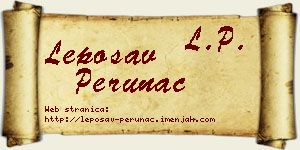 Leposav Perunac vizit kartica